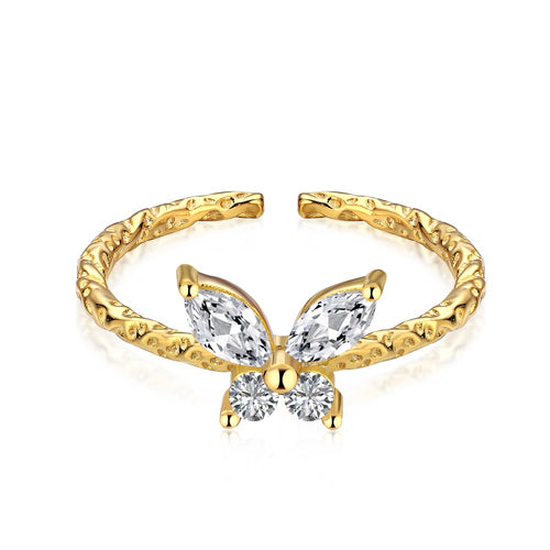 Signature Jewelry 925 Sterling Silver Butterfly Charm Ring