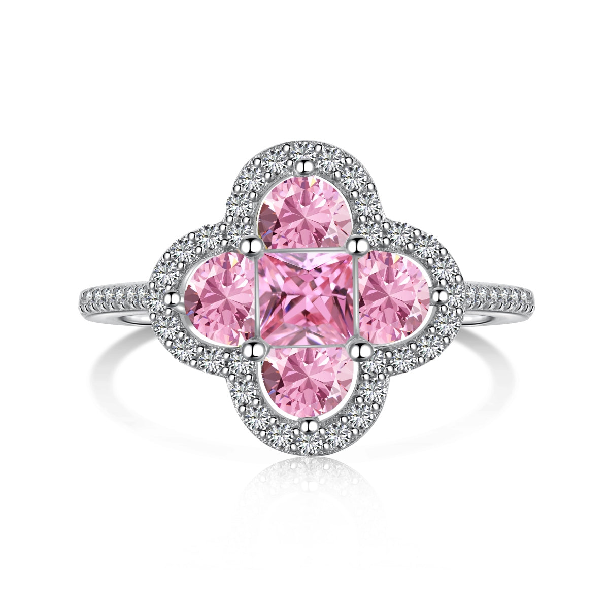 خاتم Signature Jewelry الوردي المتلألىء