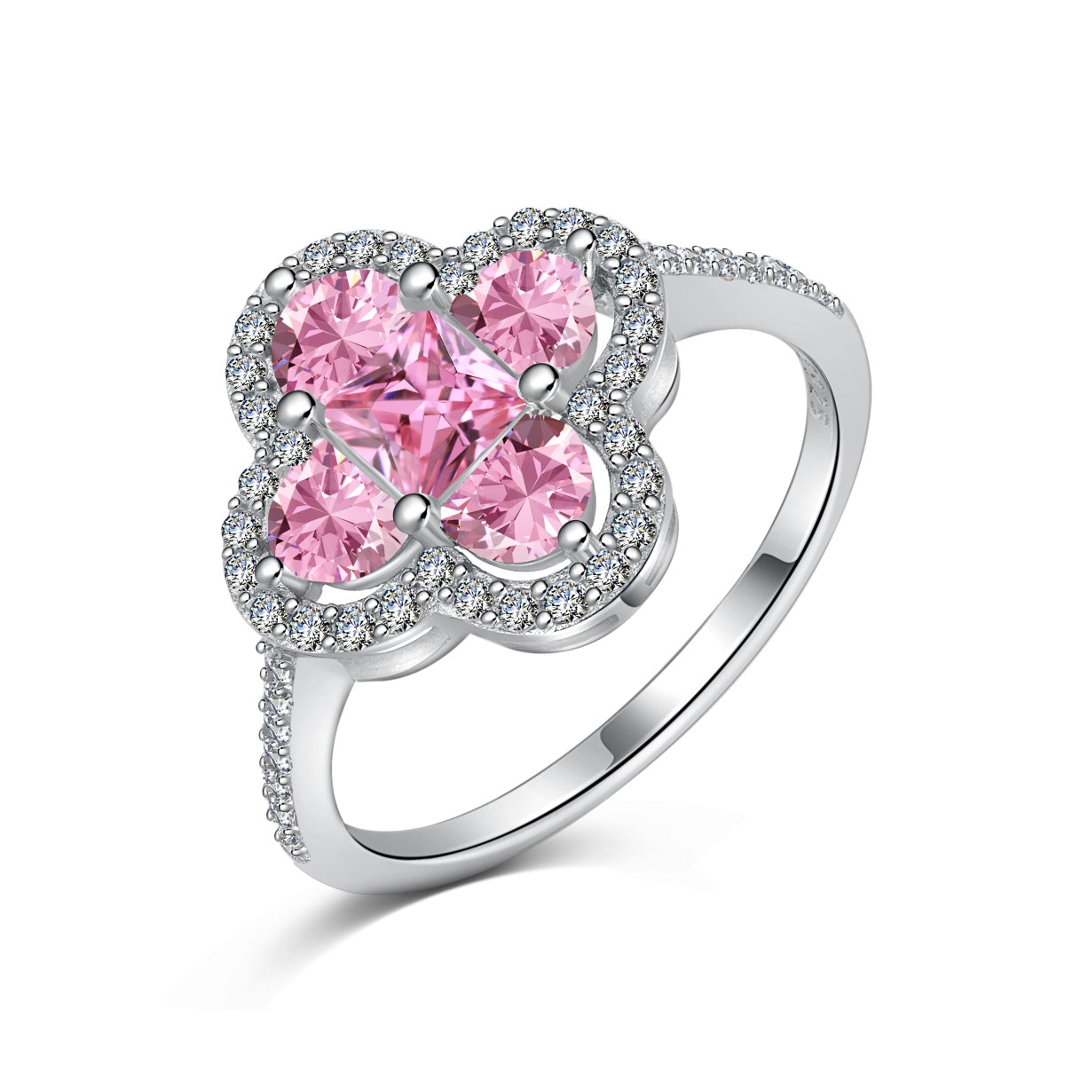 خاتم Signature Jewelry الوردي المتلألىء