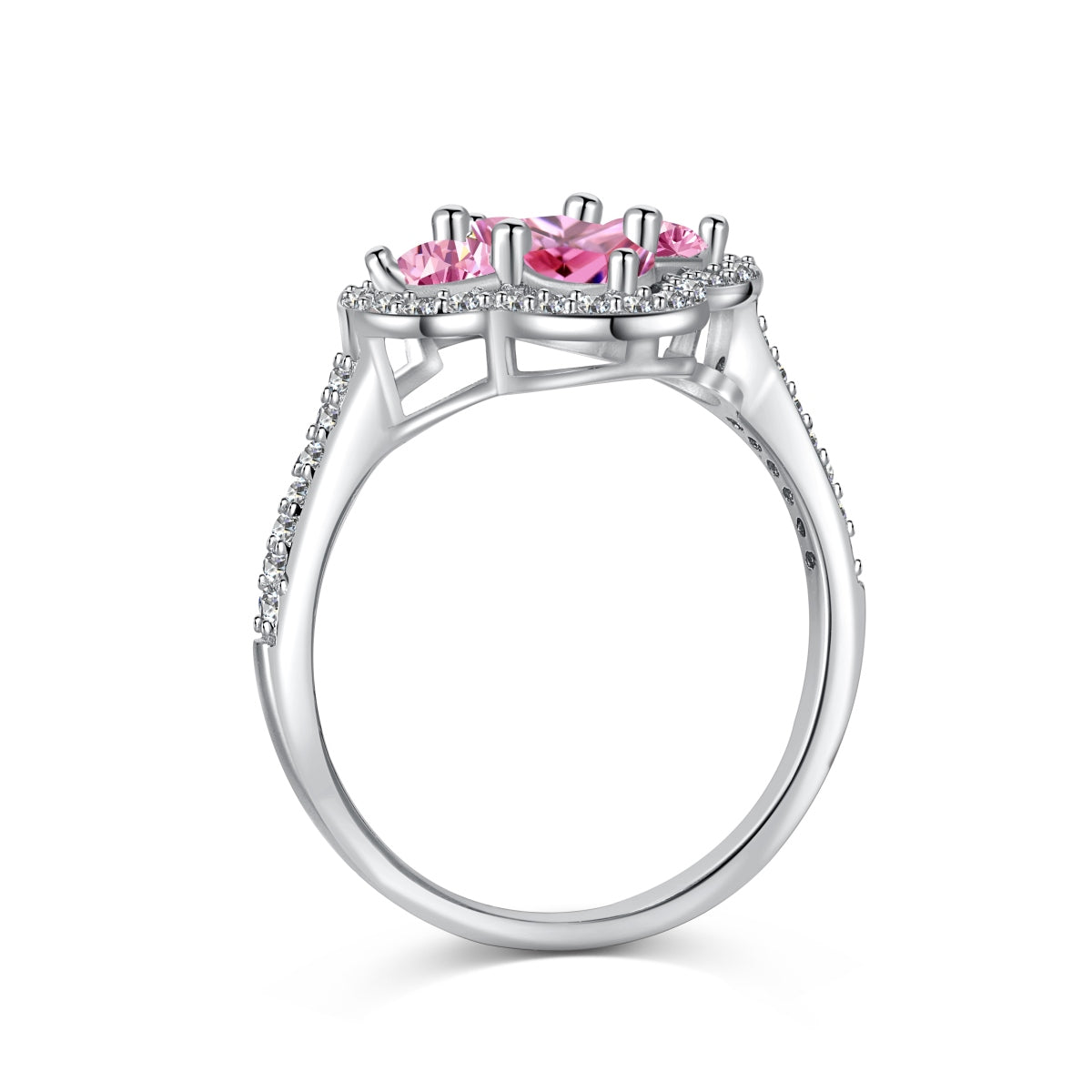 خاتم Signature Jewelry الوردي المتلألىء