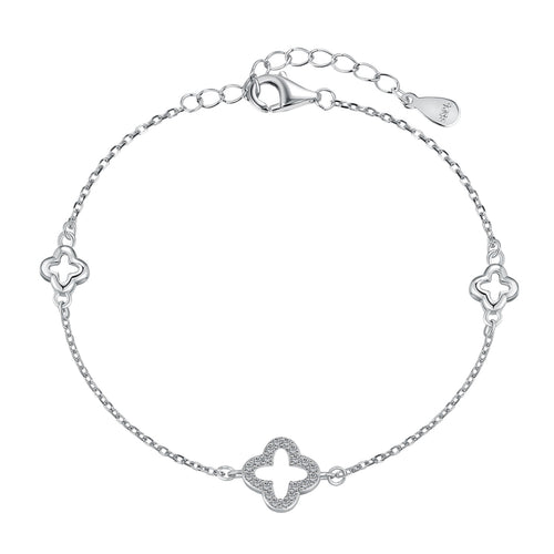 Signature Jewelry 925 Silver Minimalist Clover Bracelet