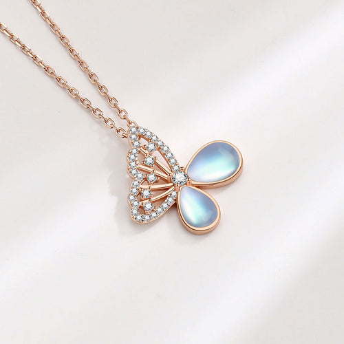 Luna Bloom Butterfly Necklace – 925 Sterling Silver by Signature Jewelry
