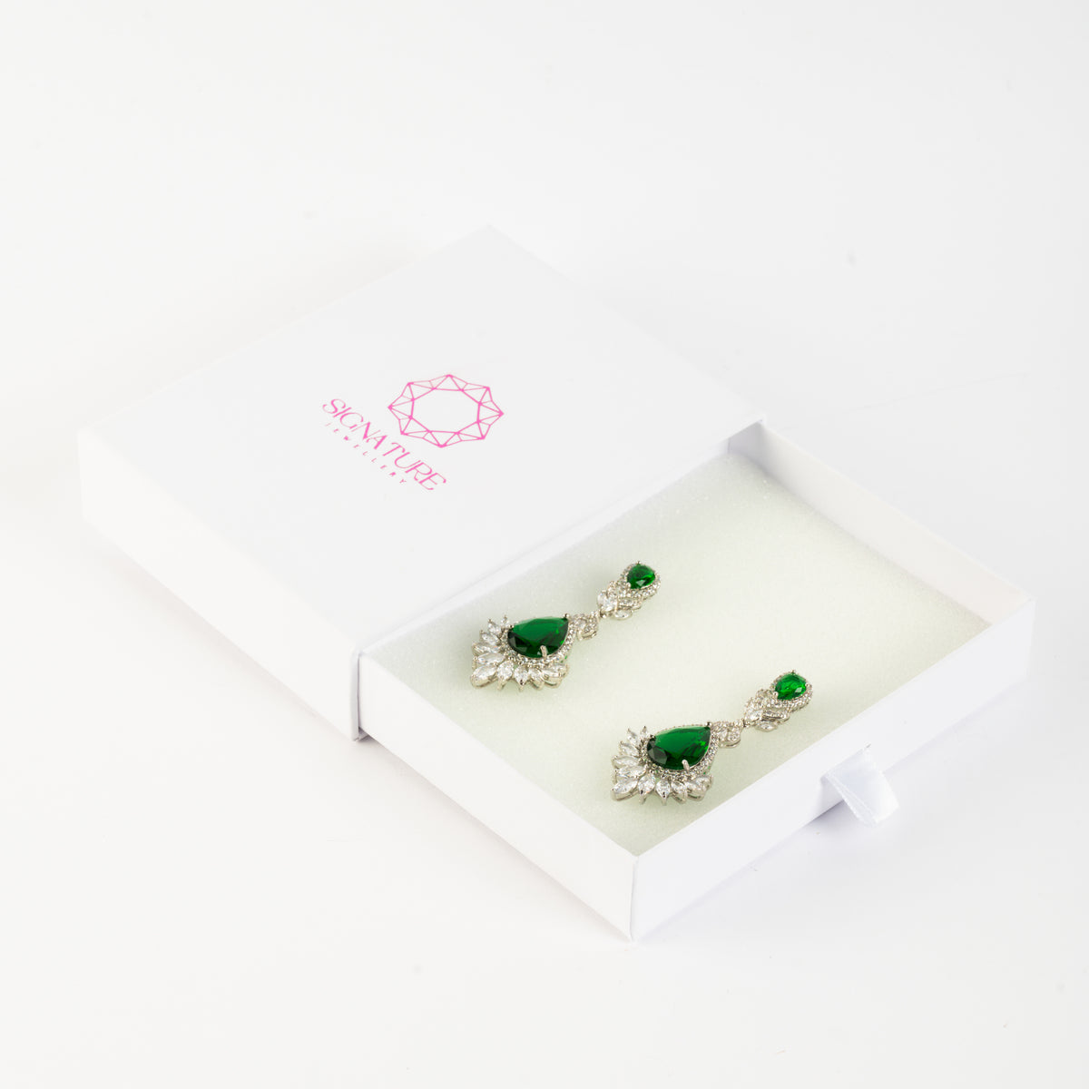 Royal Green Drop Earrings