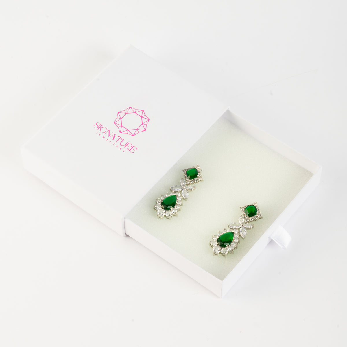 Royal Green Drop Earrings