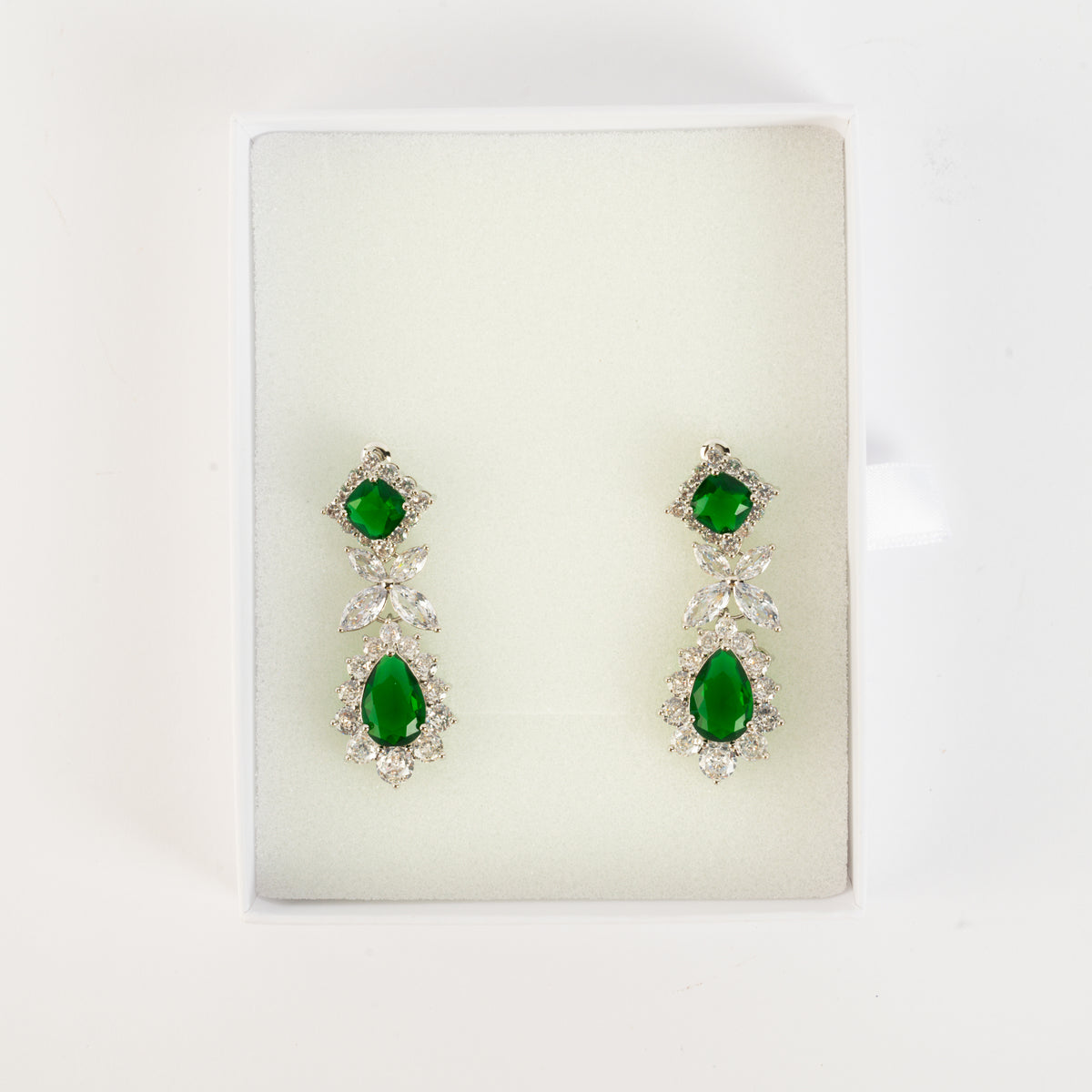Royal Green Drop Earrings