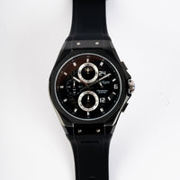 MARKATO Men Watch with Black Box and Black Rubber Strap