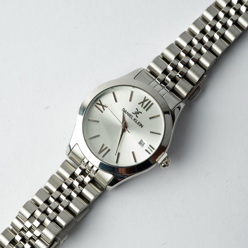 Daniel Klein Tiger Eye – Women’s Silver Steel Watch