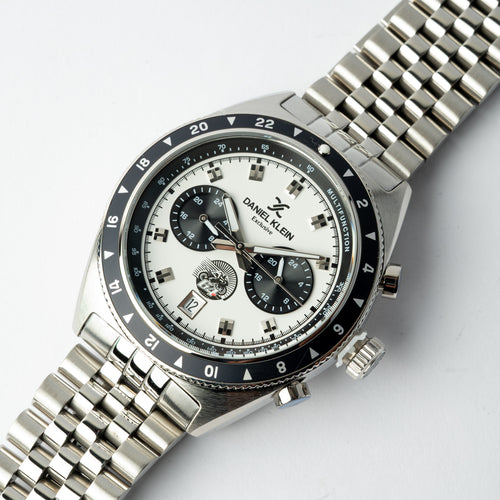 Daniel Klein : Men's Chronograph Watch Silver Stainless Steel