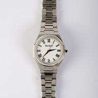 ساعة ماركاتو للرجال - مينا أبيض دائري بأناقة