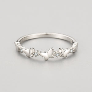 Signature Jewelry 925 Silver Butterfly Charm Ring