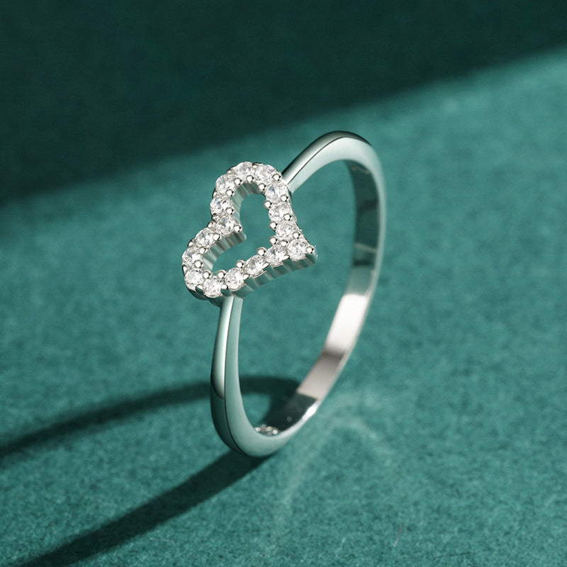 Signature Jewelry 925 Silver Open Heart Ring