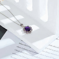 Signature Jewelry – Amethyst Bloom Stainless Steel Necklace
