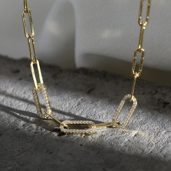 Golden Link Luxe Necklace – 925 Sterling Silver by Signature Jewelry