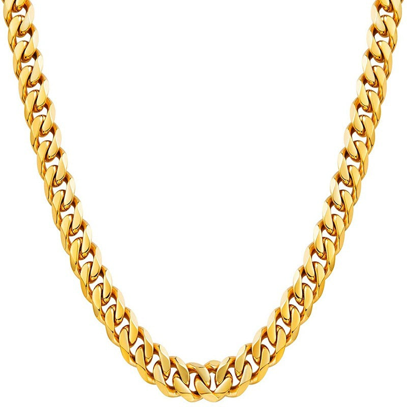 Golden Bold Chain Necklace – Signature Jewelry