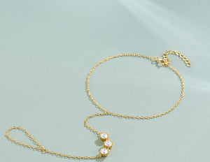 Celeste Sparkle Hand Chain – 925 Sterling Silver by Signature Jewelry