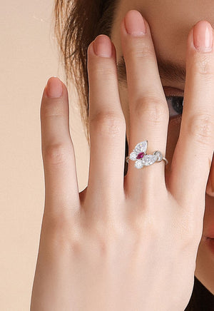 Signature Jewelry 925 Sterling Silver Butterfly Charm Ring