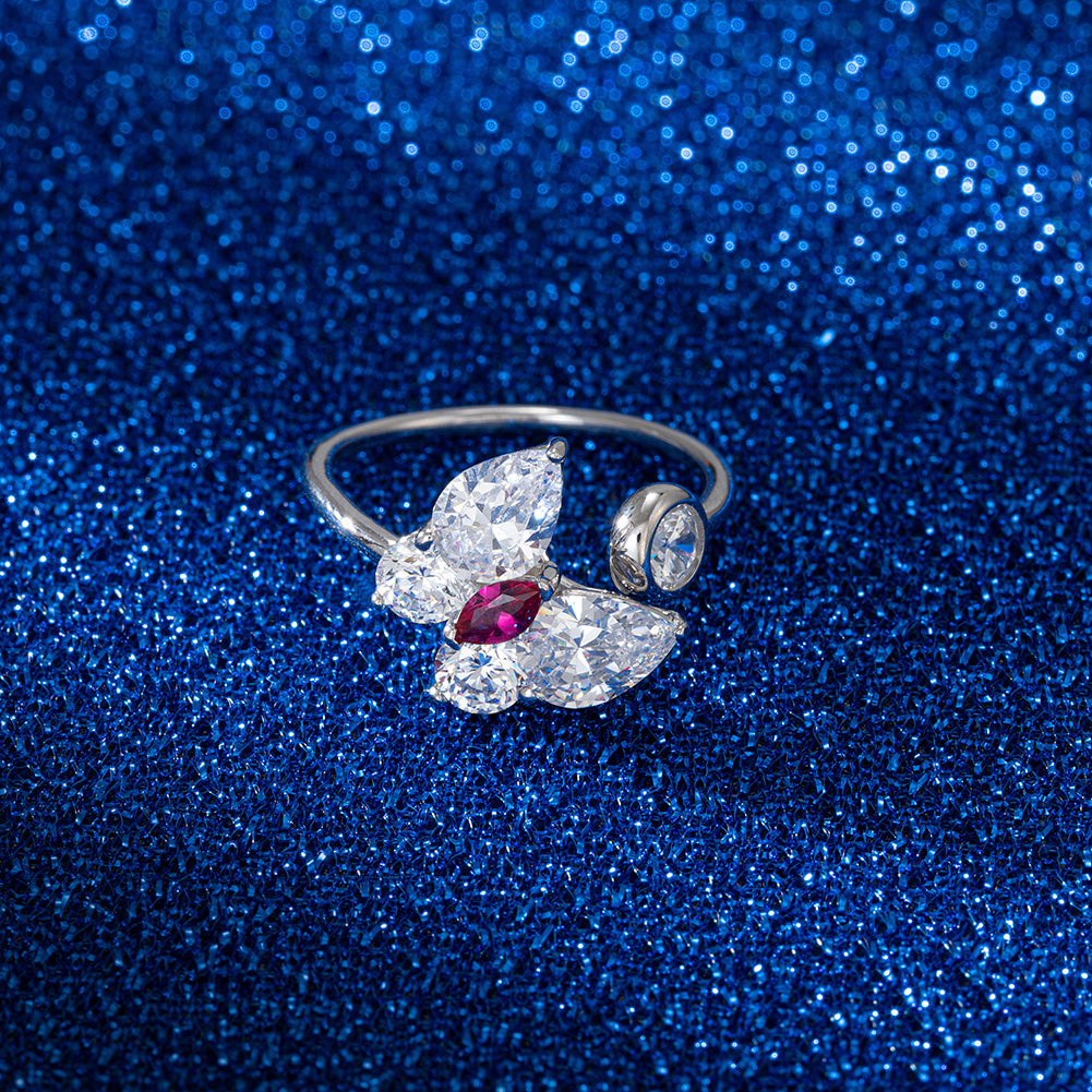 Silver Signature Signature Jewelry 925 Sterling Silver Butterfly Charm Ring – Signature ...