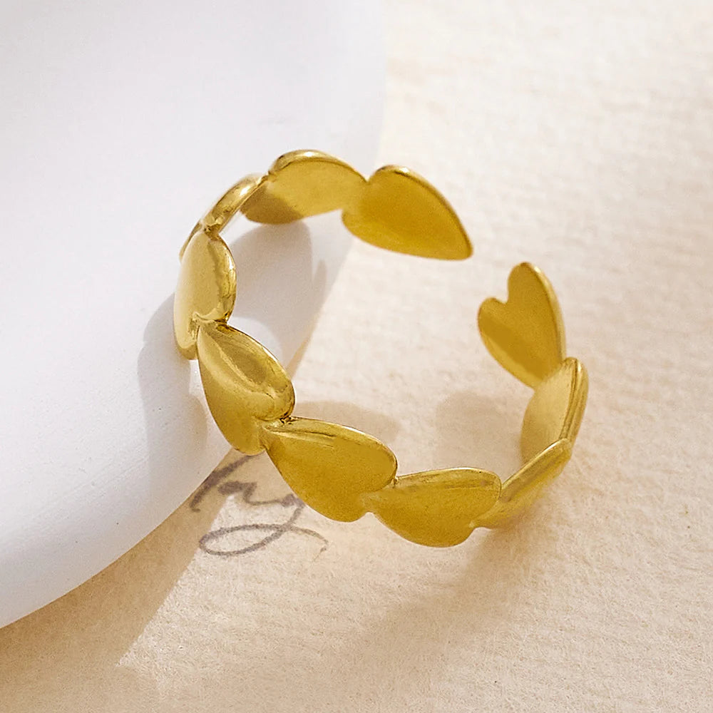 Golden Hearts Ring by Signature Jewelry