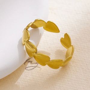 Golden Hearts Ring by Signature Jewelry