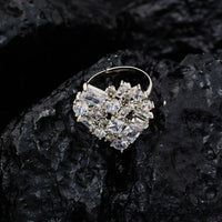 Radiant Cluster Ring by Signature Jewelry