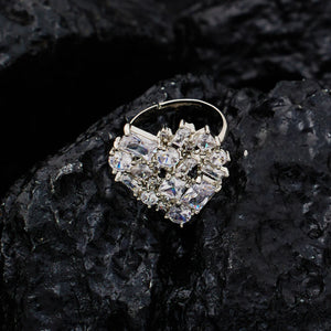 Radiant Cluster Ring by Signature Jewelry