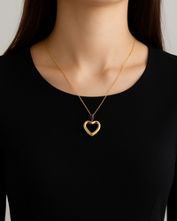 Golden Heart Necklace by Signature Jewelry