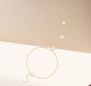 Pearl Hand Chain – 925 Sterling Silver by Signature Jewelry