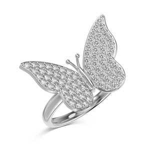 Signature Jewelry Sterling Silver Butterfly Ring