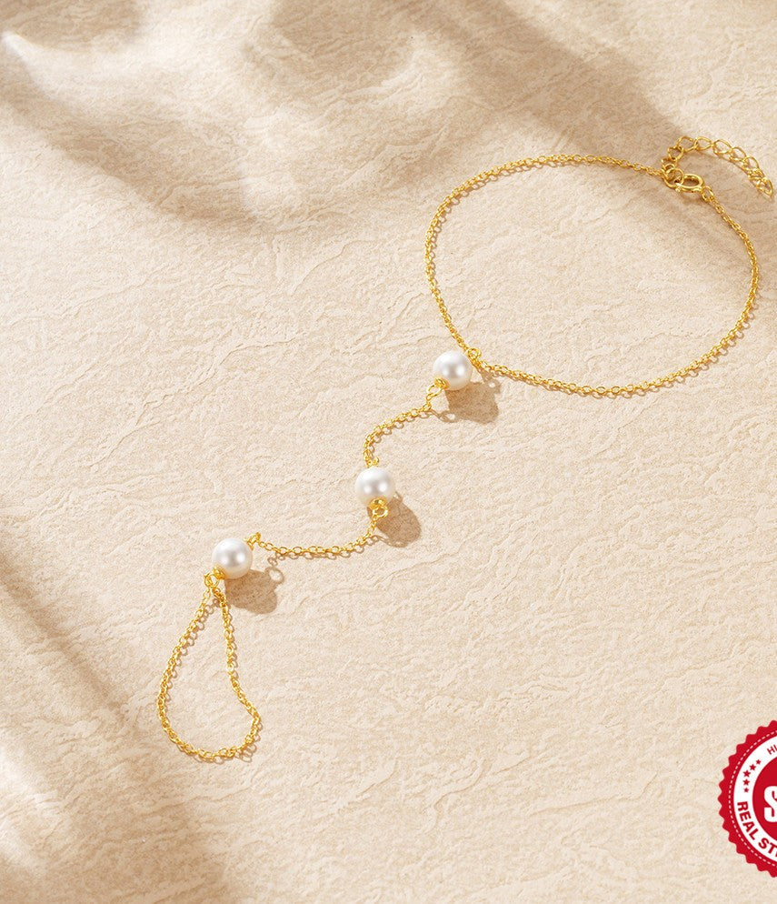 Pearl Hand Chain – 925 Sterling Silver by Signature Jewelry