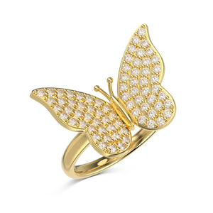 Signature Jewelry Gold-Toned Butterfly Ring