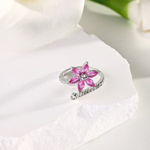 Signature Jewelry Pink Blossom Adjustable Ring
