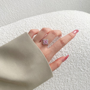 Signature Jewelry Pink Clover Sparkle Ring