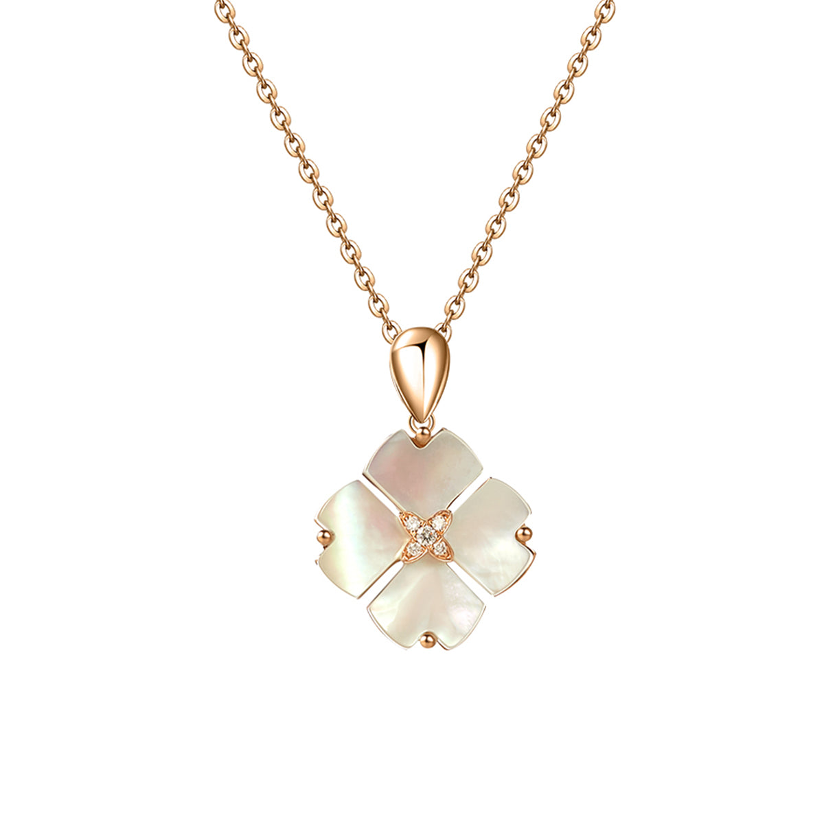 Signature Jewelry Mother-of-Pearl Floral Pendant
