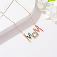 Signature Jewelry "MOM" Rainbow Stainless Steel Necklace