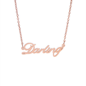 Signature “Darling” Necklace – Rose Gold Stainless Steel