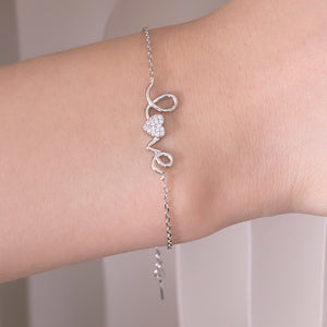 Love Sparkle Bracelet – 925 Sterling Silver