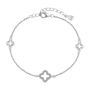 Signature Jewelry 925 Silver Minimalist Clover Bracelet