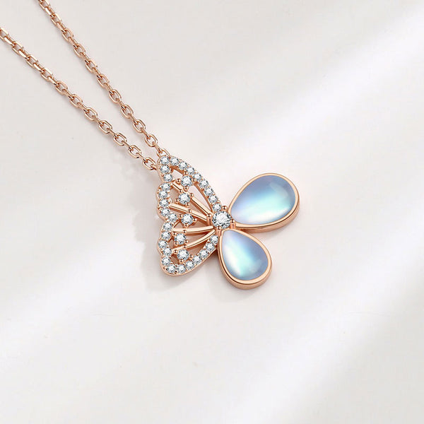Luna Bloom Butterfly Necklace – 925 Sterling Silver by Signature Jewelry