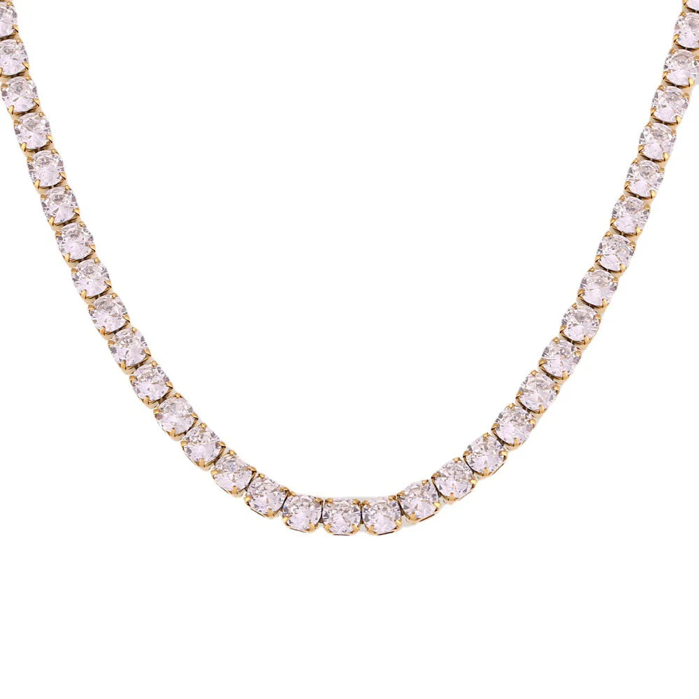 Golden Luxe Tennis Necklace – Signature Jewelry