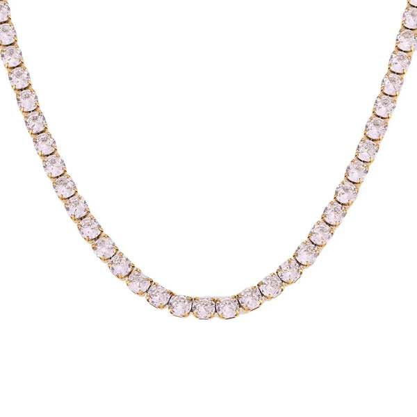 Golden Luxe Tennis Necklace – Signature Jewelry