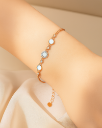 Signature Mother-of-Pearl Bracelet - 925 Sterling Silver with Crystal Accents