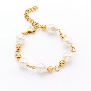Golden Pearl Charm Bracelet – Signature Jewelry