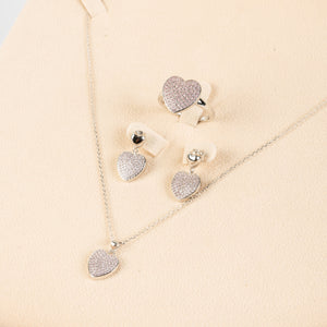 Signature Jewelry Pink Heart Charm Set