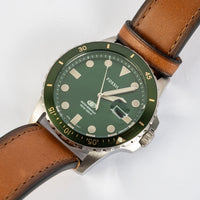 Fossil Men's Blue Dial Leather Watch