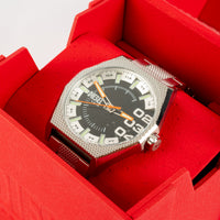 Diesel Scraper Men's Black Dial Silver Watch
