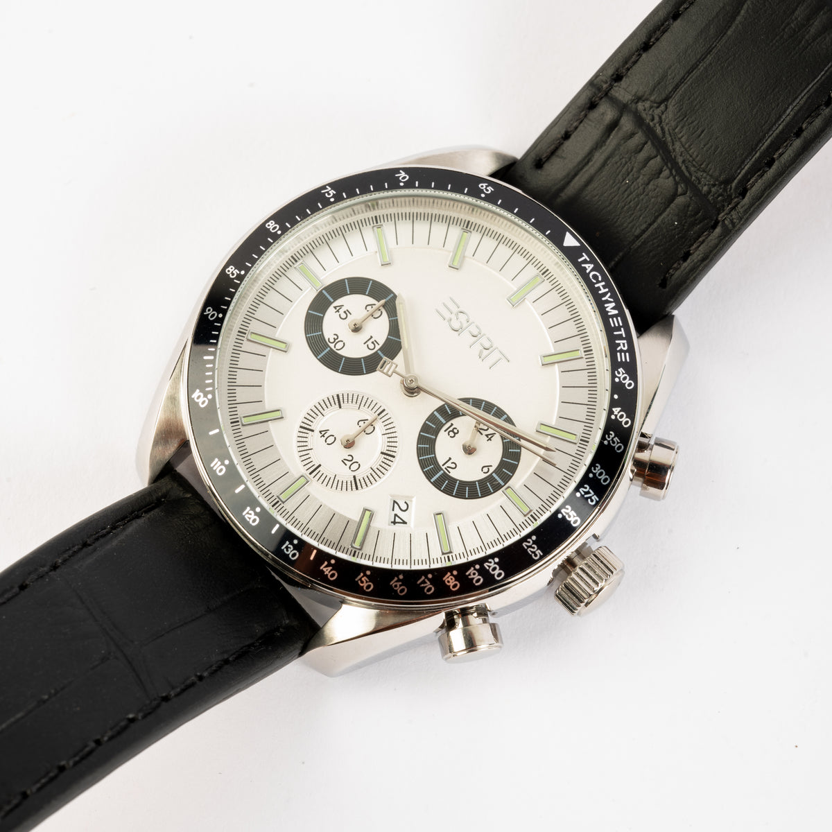 Esprit Porter Men’s 42mm Fashion Silver Dial Watch