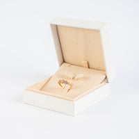 Radiant Cluster Diamond and Rose Gold Ring