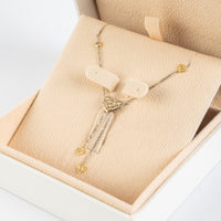 Elegant Heart Diamond Necklace – 18K Gold