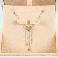 Elegant Heart Diamond Necklace – 18K Gold