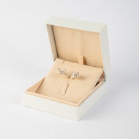 18K White Gold Butterfly Diamond Earrings